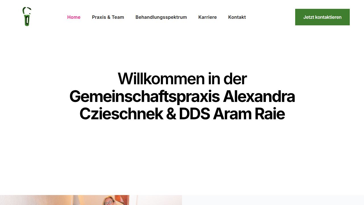 Home page of the website of Dr. med. dent. Sabine M&uuml;ller